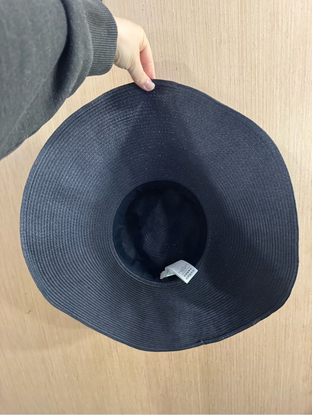 Boden Wicker Wide-Brim Sun Hat - Navy Blue - Picture 2 of 3